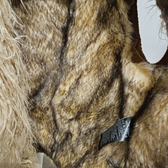 Brown Corduroy Faux Fur Vest - Picture 7 of 7
